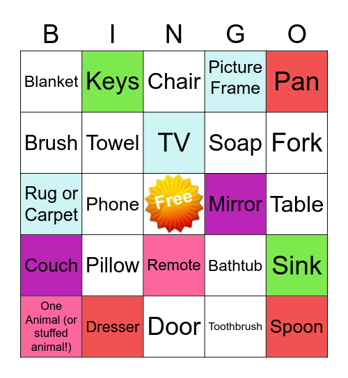 At-Home Scavenger Hunt Bingo Card