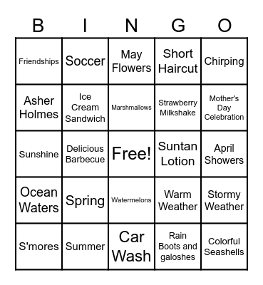 /S/, /R/, /SH/ Bingo Card