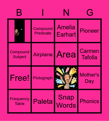 2nd Grade Bingo Card