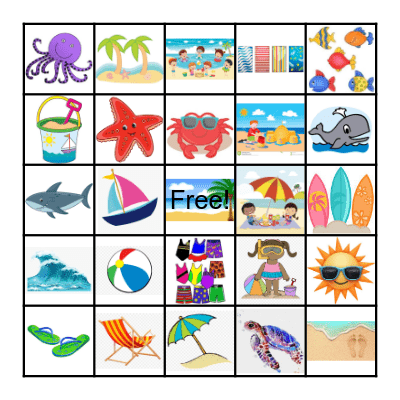 Beach BINGO Card