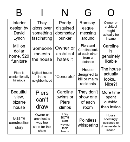 Extraordinary Bingo! Bingo Card