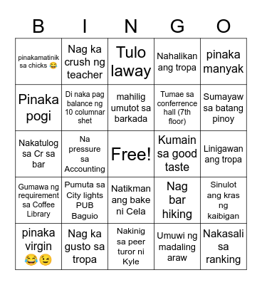 BEERKADA Bingo Card