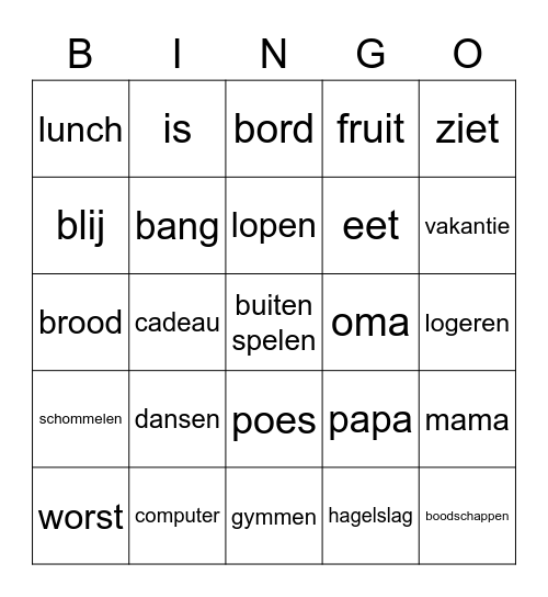 worst Bingo Card