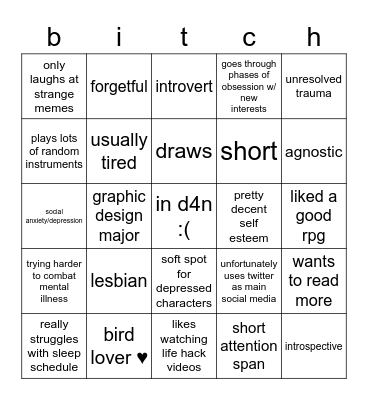 mog Bingo Card