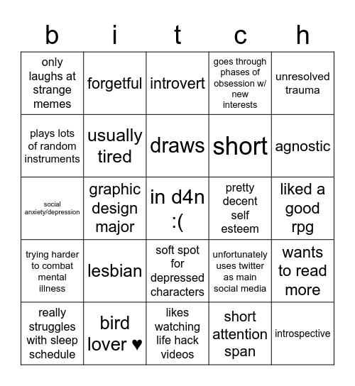 mog Bingo Card