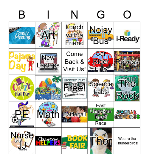 5th Grade Bingo Card