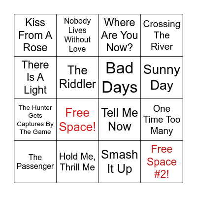 Batman Bingo Card