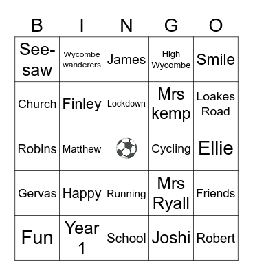 HW Y1 Bingo Card