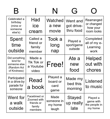 E-Learning Edition Bingo Card