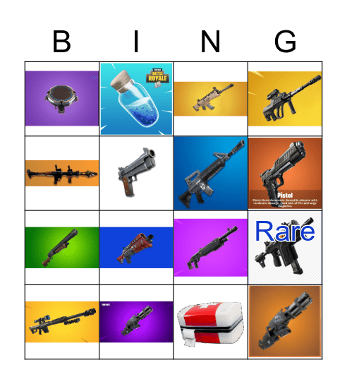 Fortnite Bingo Card