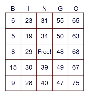 FYE End of Year Bingo! Bingo Card