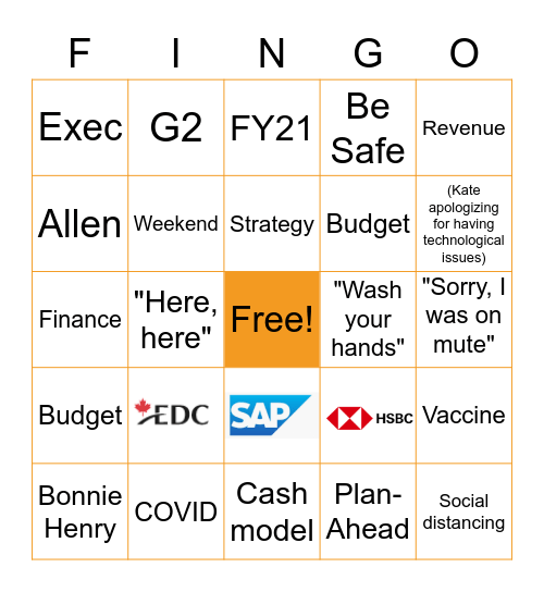 FINANCE BINGO Card