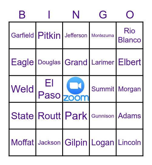 Zoom Virtual Meeting Bingo Card
