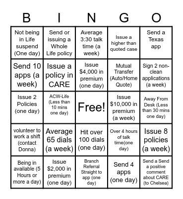 POP Bingo Card