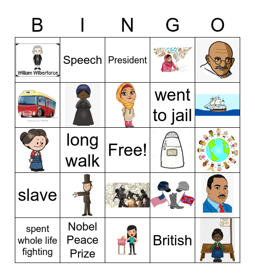 Courageous People Bingo Card