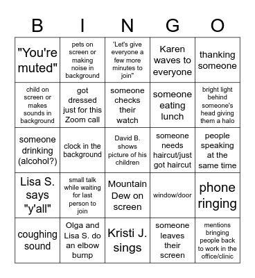 Springer Bingo Card