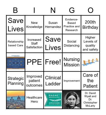 Nurse's Week Bingo Game Bingo Card