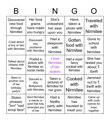 Nirmitee's Birthday Bingo! Bingo Card