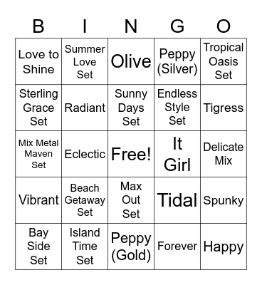 Stir Crazy Blingo Bingo Card