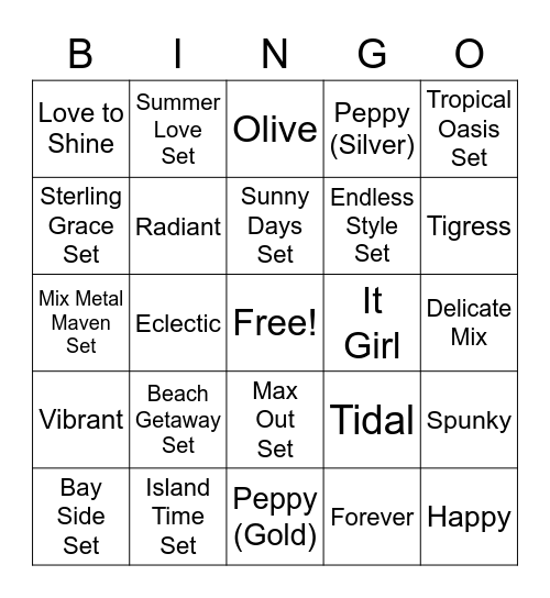 Stir Crazy Blingo Bingo Card