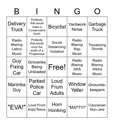 Dinsmore Bingo Card