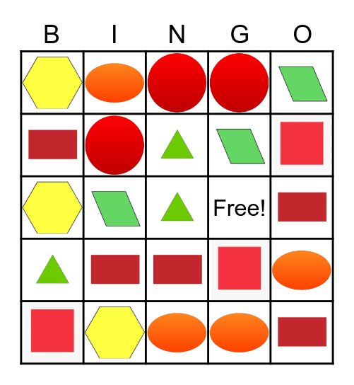 Shapes Bingo! Bingo Card