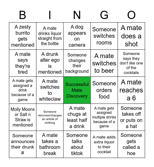Alexa/Chat's Bday Bingo Card