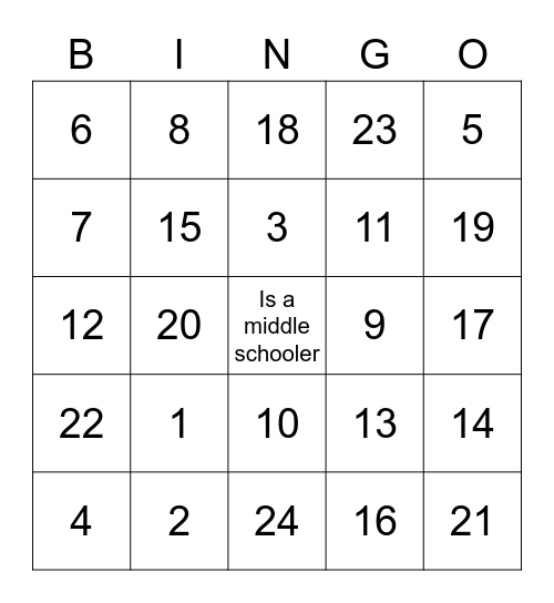 QCH " FUN FACTS" Bingo Card