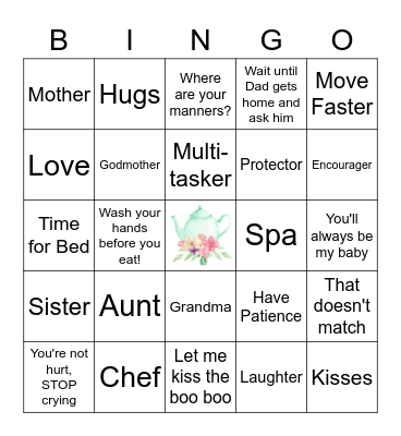 Mother's Day Virtual Bingo 2020 Bingo Card