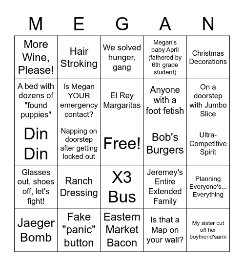 Megan's Baller Birthday Bingo! Bingo Card