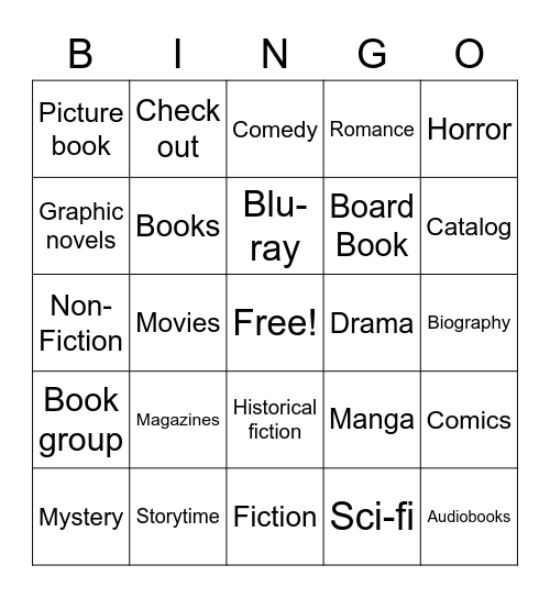 THE HV LIBRARY Bingo Card