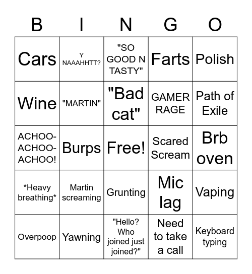 Discord Bingo Card