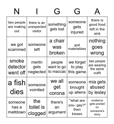 IMPOSSIBLE BINGO Card