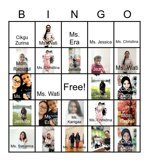 BSC Teacher's Day (3 & 4 Joy) Bingo Card