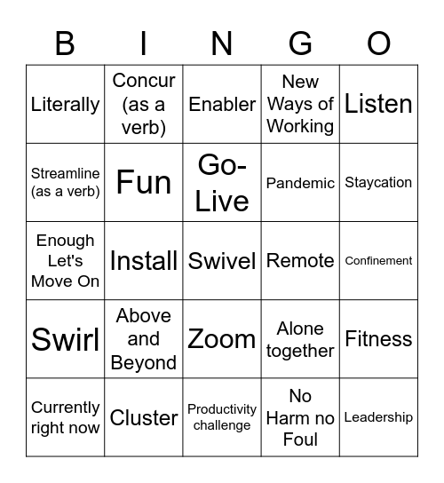 GBS LT May Meeting Bingo Card