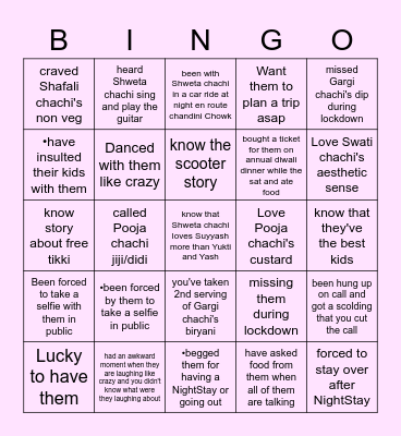 TIDDIDAL MOMS Bingo Card