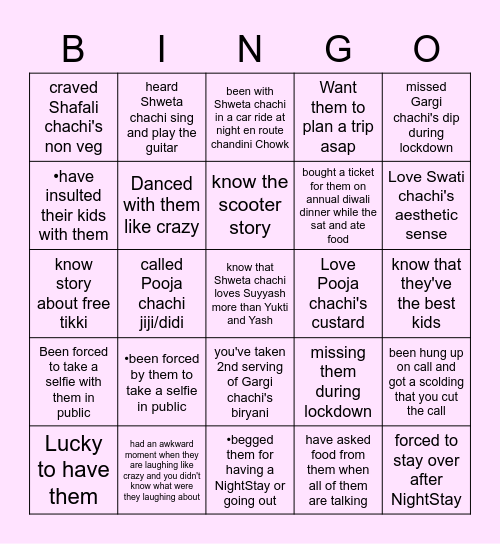 TIDDIDAL MOMS Bingo Card