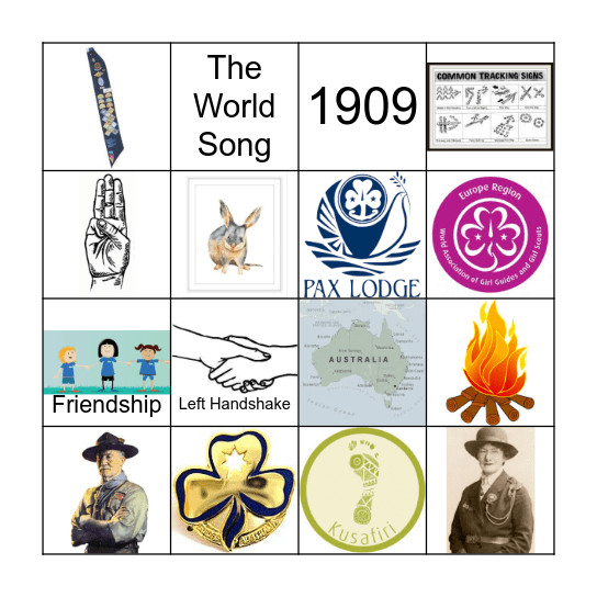 Girl Guide Bingo Card