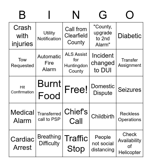 May Dispatch Bingo Card