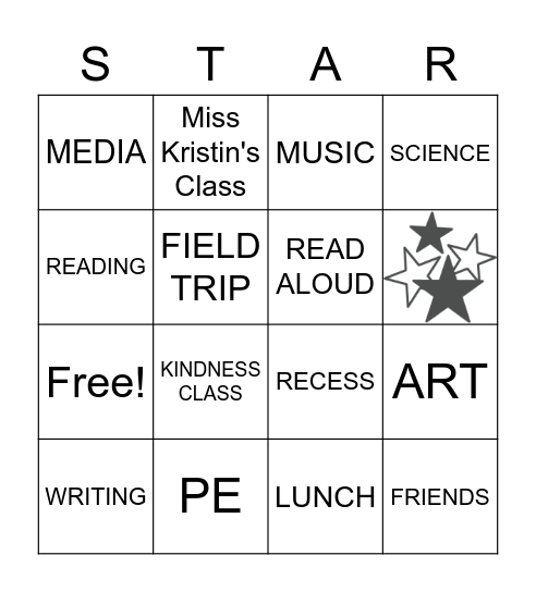 Mrs. Ventrillo's Class             End of Year BINGO Card