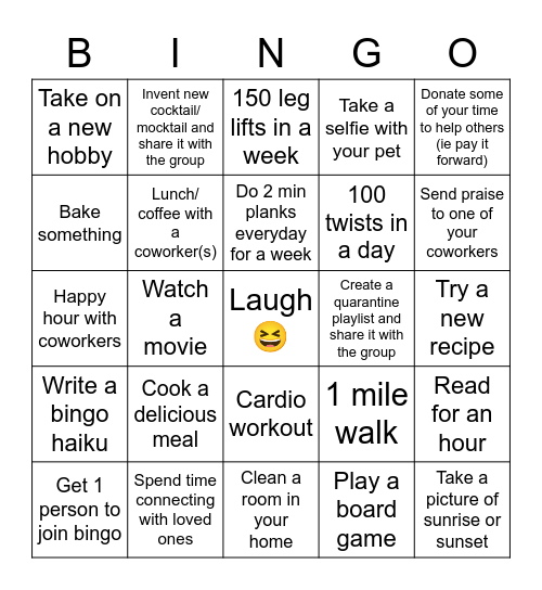 SMBC Quarantine BINGO!! Bingo Card