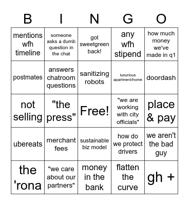 mm bingo Card