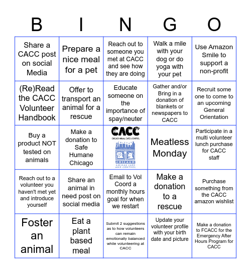 CACC BINGO Card