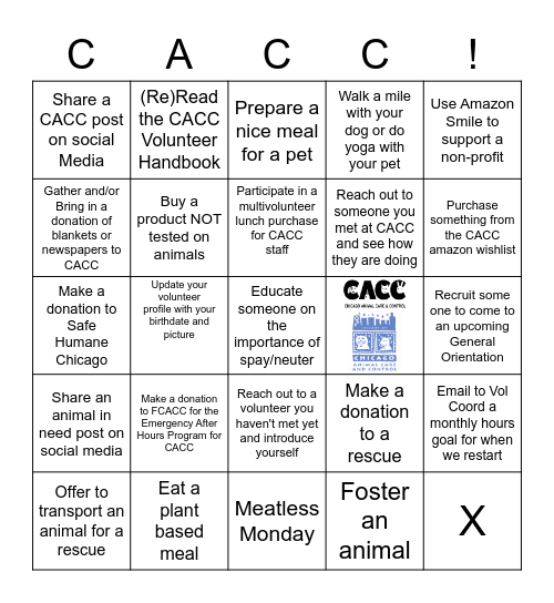 CACC BINGO Card