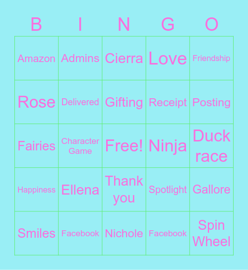 G&G Bingo Card