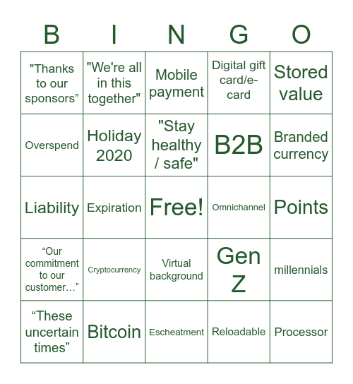 Flourish Virtually Bingo Card