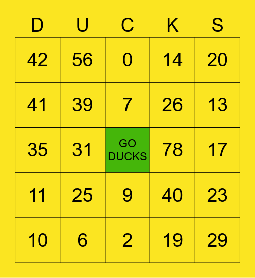 OREGON ACRO Bingo Card