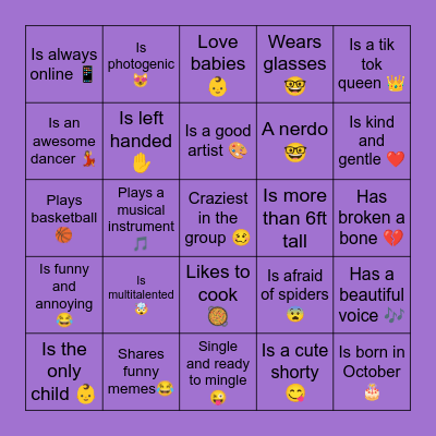 FIND SOMEONE WHO... Bingo Card