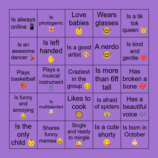 FIND SOMEONE WHO... Bingo Card