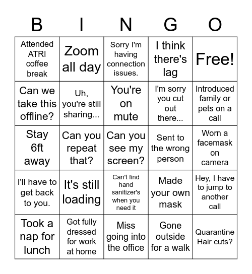 ATRI Bingo Card